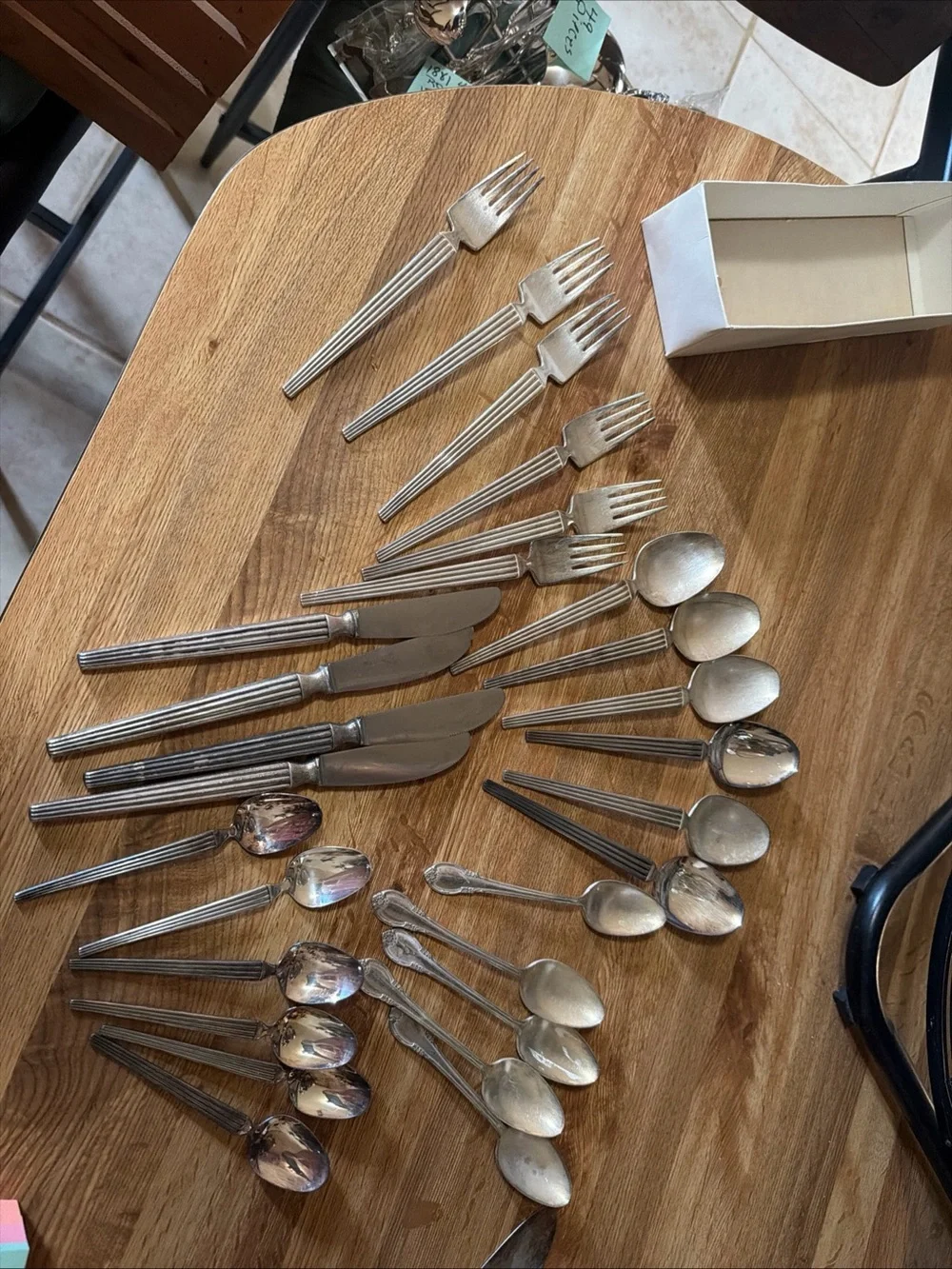 Vintage Stainless Steel Flatware Set - Silver Spoons, Forks, Knives 120 ebel 26